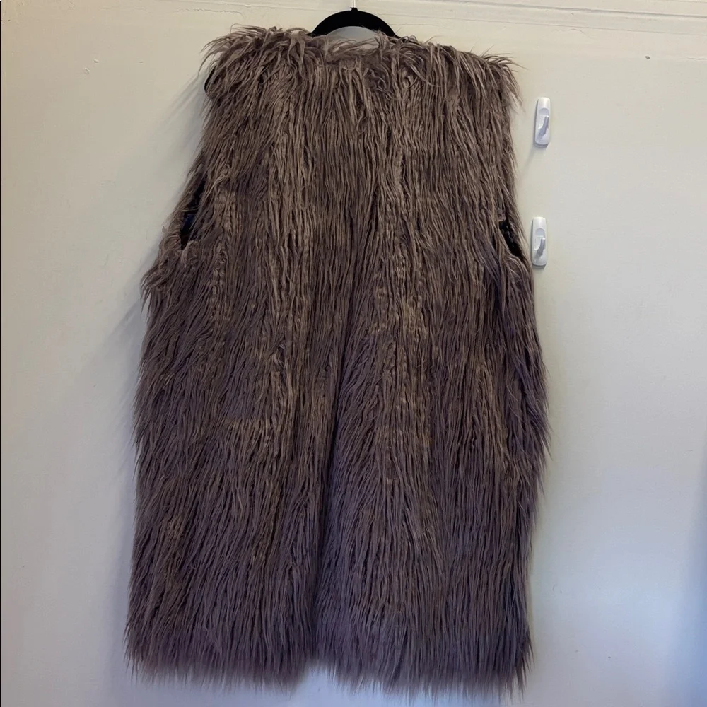 NWOT Free People Starlight Mongolian Shaggy Faux Fur Vest